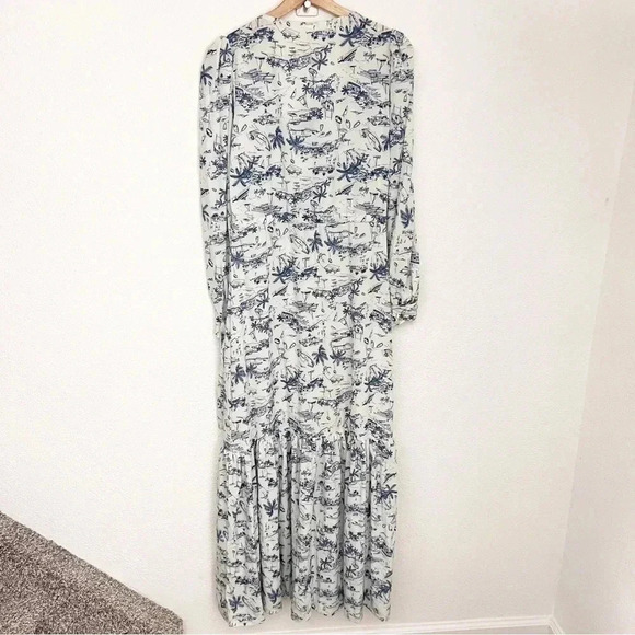 NWT Boamar Blue White Zain Village Blue Maxi Dress, Size Extra Small/Small - Picture 8 of 11